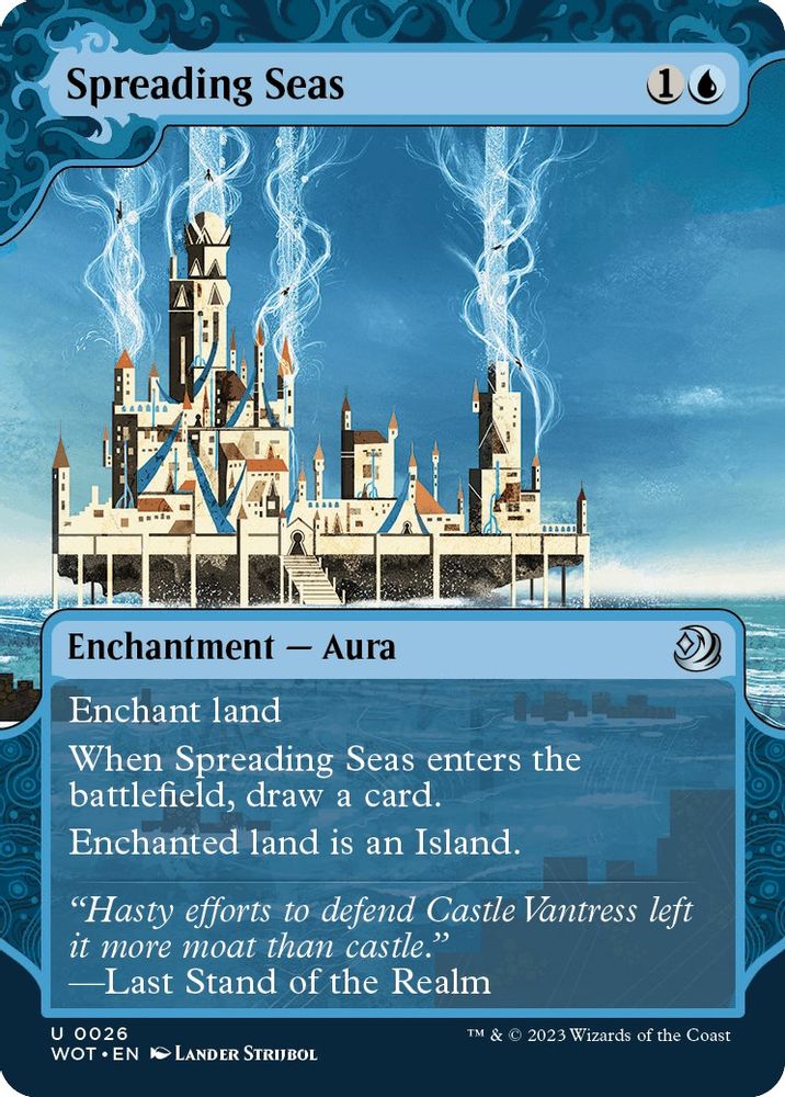 2023 Magic: The Gathering: Wilds of Eldraine: Enchanting Tales (WOT) - Spreading Seas (#26, Uncommon)