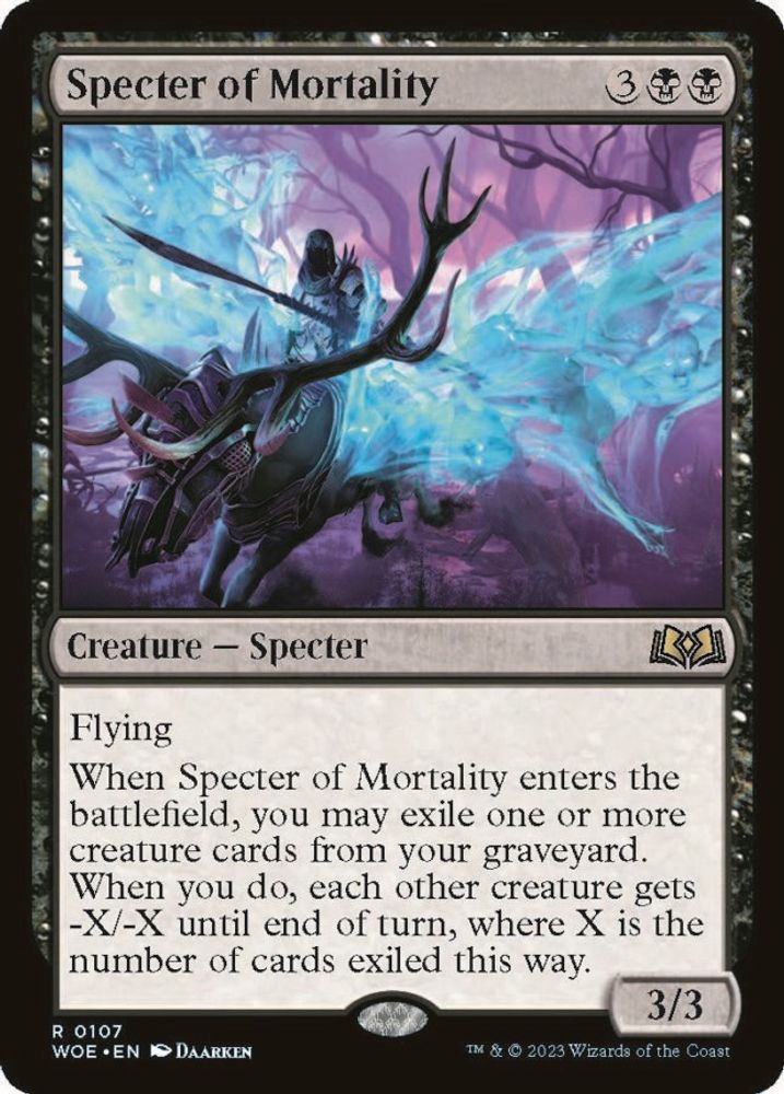 2023 Magic: The Gathering: Wilds of Eldraine (WOE) - Specter of Mortality (#107, Rare) (, Near Mint)