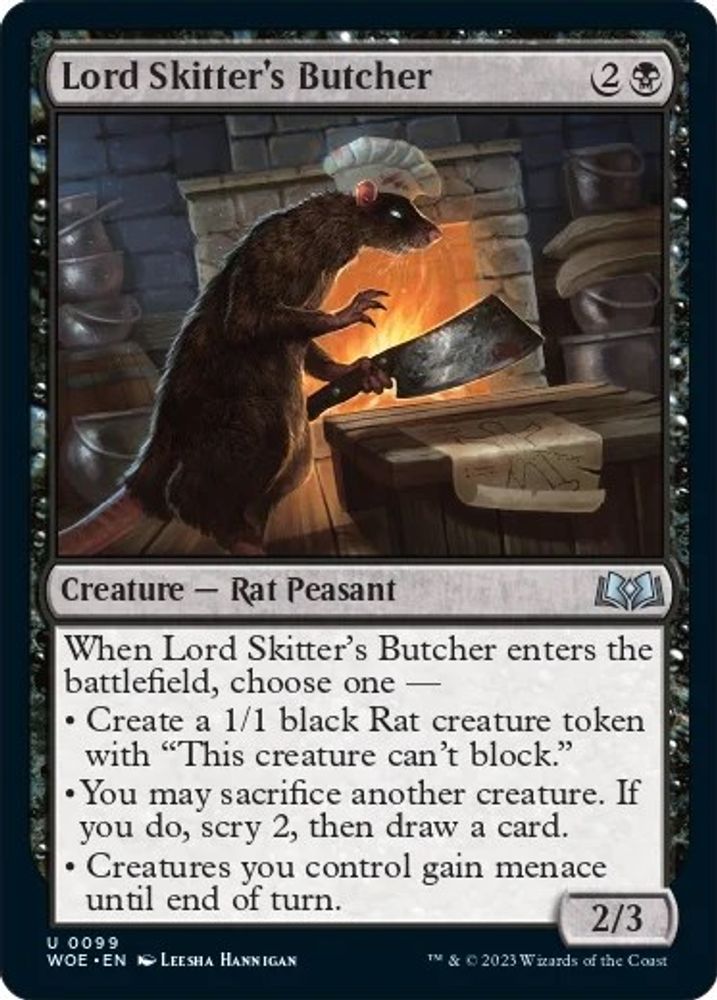 2023 Magic: The Gathering: Wilds of Eldraine (WOE) - Lord Skitters Butcher (#99, Uncommon) (, Near Mint)