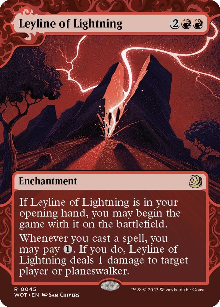 2023 Magic: The Gathering: Wilds of Eldraine: Enchanting Tales (WOT) - Leyline of Lightning (#45, Rare) (, Near Mint)