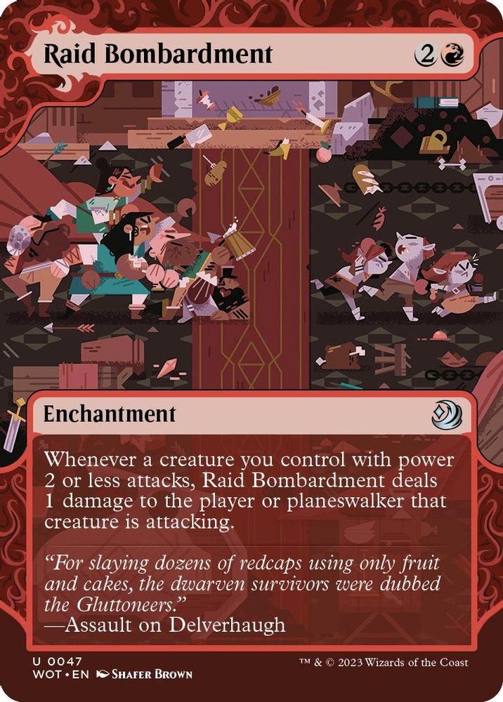 2023 Magic: The Gathering: Wilds of Eldraine: Enchanting Tales (WOT) - Raid Bombardment (#47, Uncommon) (, Near Mint)