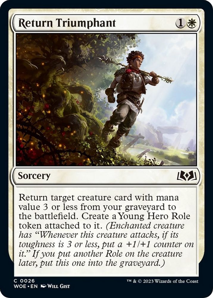 2023 Magic: The Gathering: Wilds of Eldraine (WOE) - Return Triumphant (#26, Common) (, Near Mint)