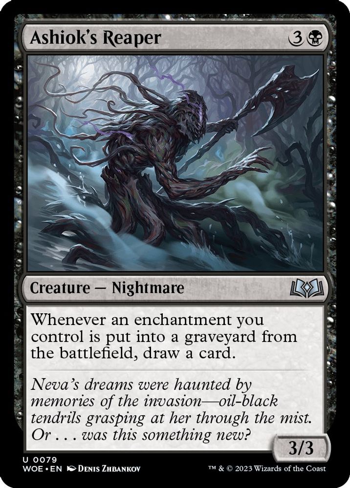 2023 Magic: The Gathering: Wilds of Eldraine (WOE) - Ashioks Reaper (#79, Uncommon) (, Near Mint)