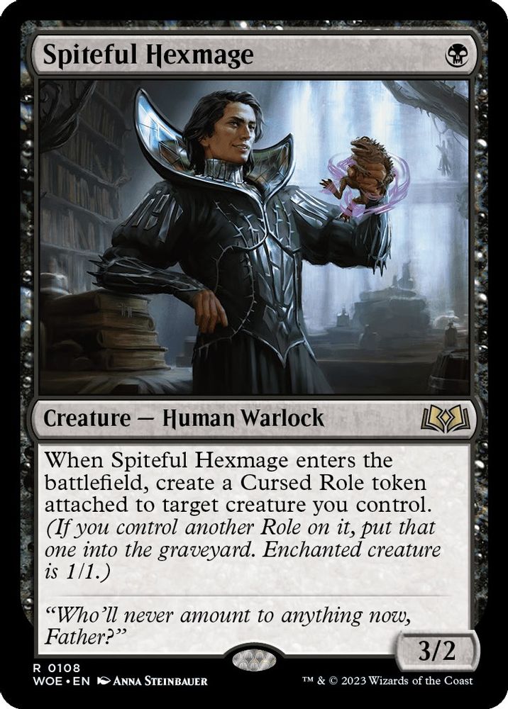 2023 Magic: The Gathering: Wilds of Eldraine (WOE) - Spiteful Hexmage (#108, Rare) (, Near Mint)