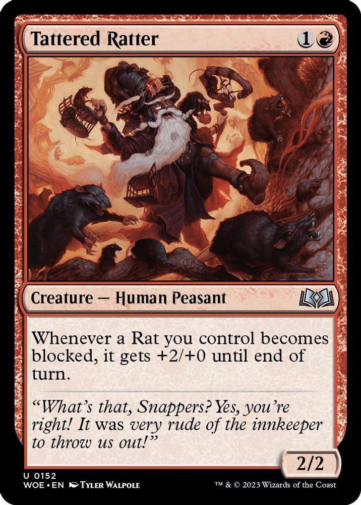 2023 Magic: The Gathering: Wilds of Eldraine (WOE) - Tattered Ratter (#152, Uncommon)
