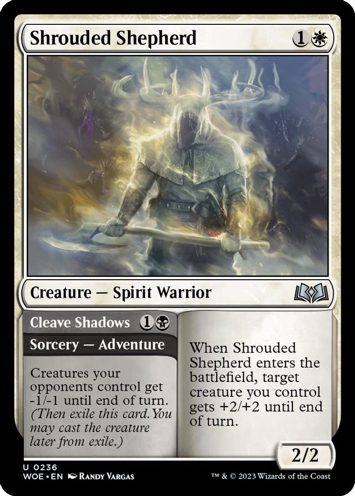 2023 Magic: The Gathering: Wilds of Eldraine (WOE) - Shrouded Shepherd (#236, Uncommon) (, Near Mint)