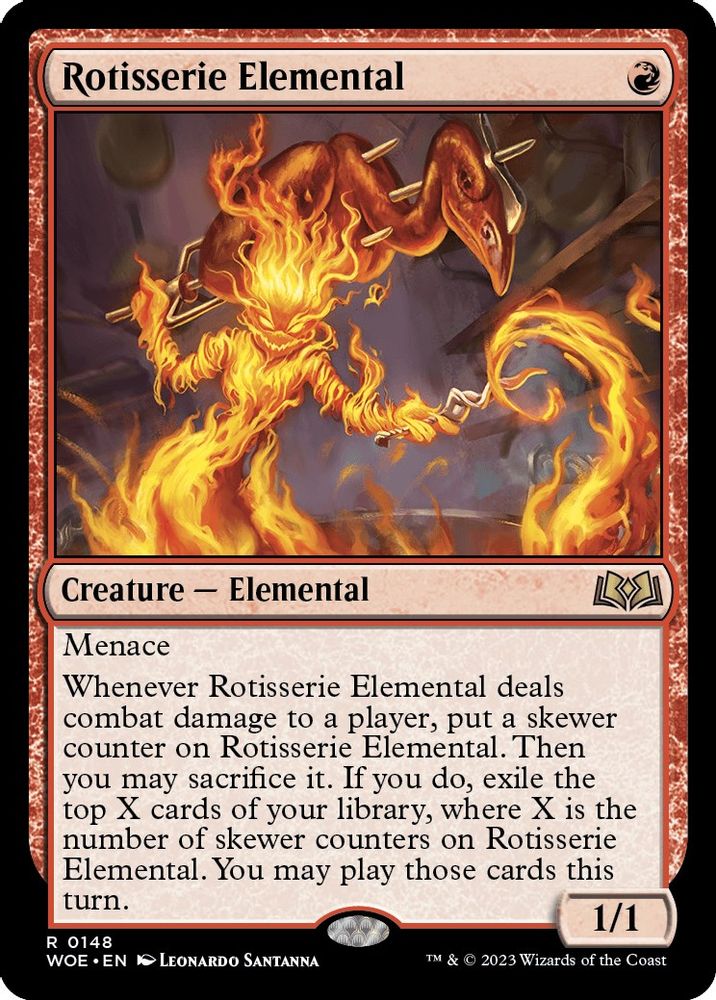 2023 Magic: The Gathering: Wilds of Eldraine (WOE) - Rotisserie Elemental (#148, Rare) (, Near Mint)