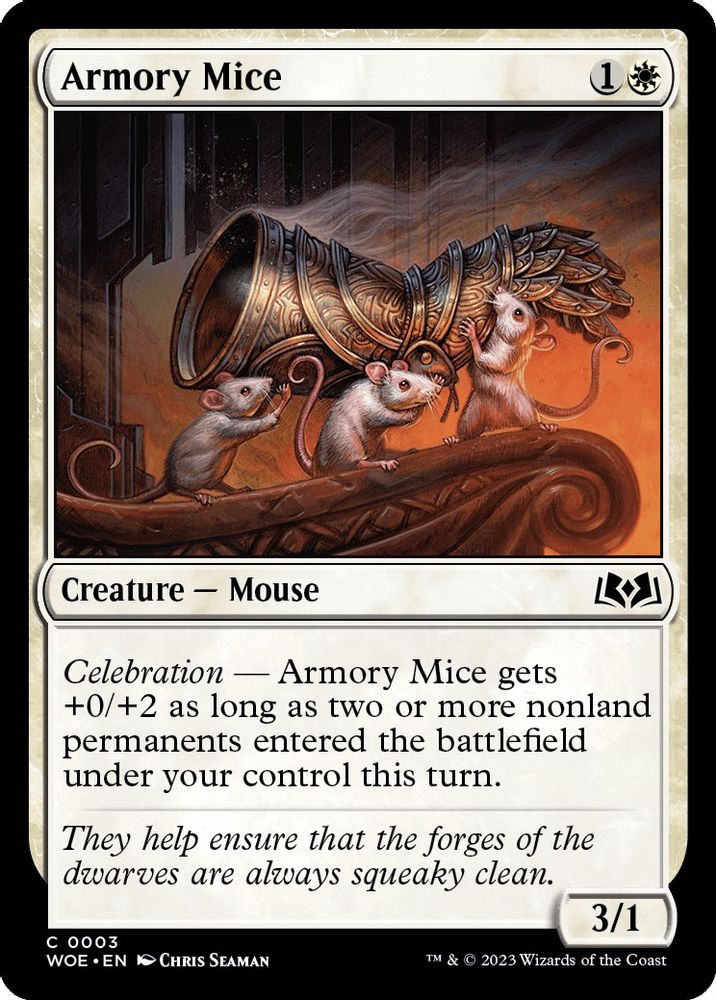 2023 Magic: The Gathering: Wilds of Eldraine (WOE) - Armory Mice (#3, Common) (, Near Mint)