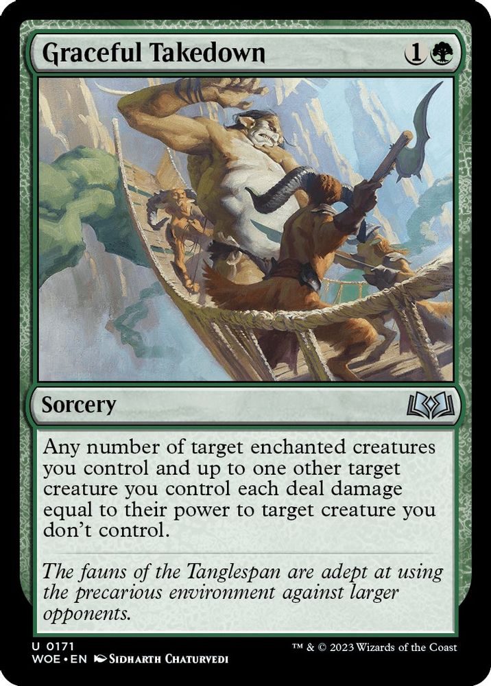 2023 Magic: The Gathering: Wilds of Eldraine (WOE) - Graceful Takedown (#171, Uncommon)