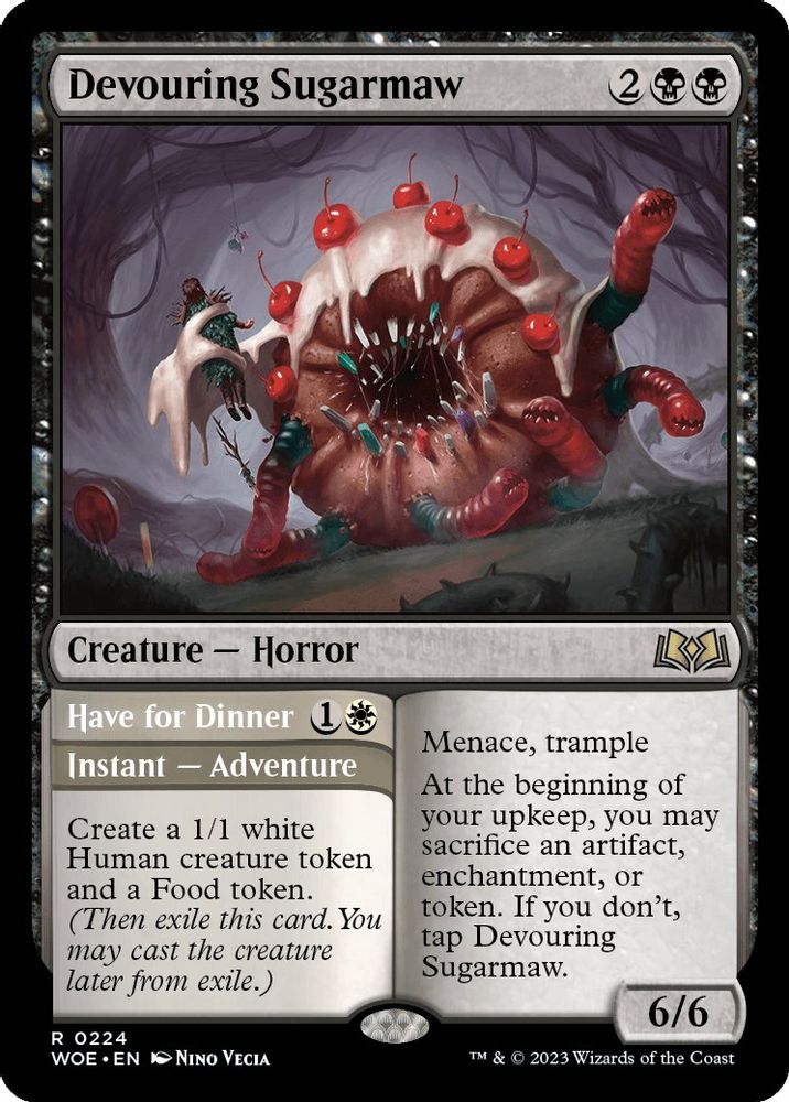 2023 Magic: The Gathering: Wilds of Eldraine (WOE) - Devouring Sugarmaw (#224, Rare) (, Near Mint)