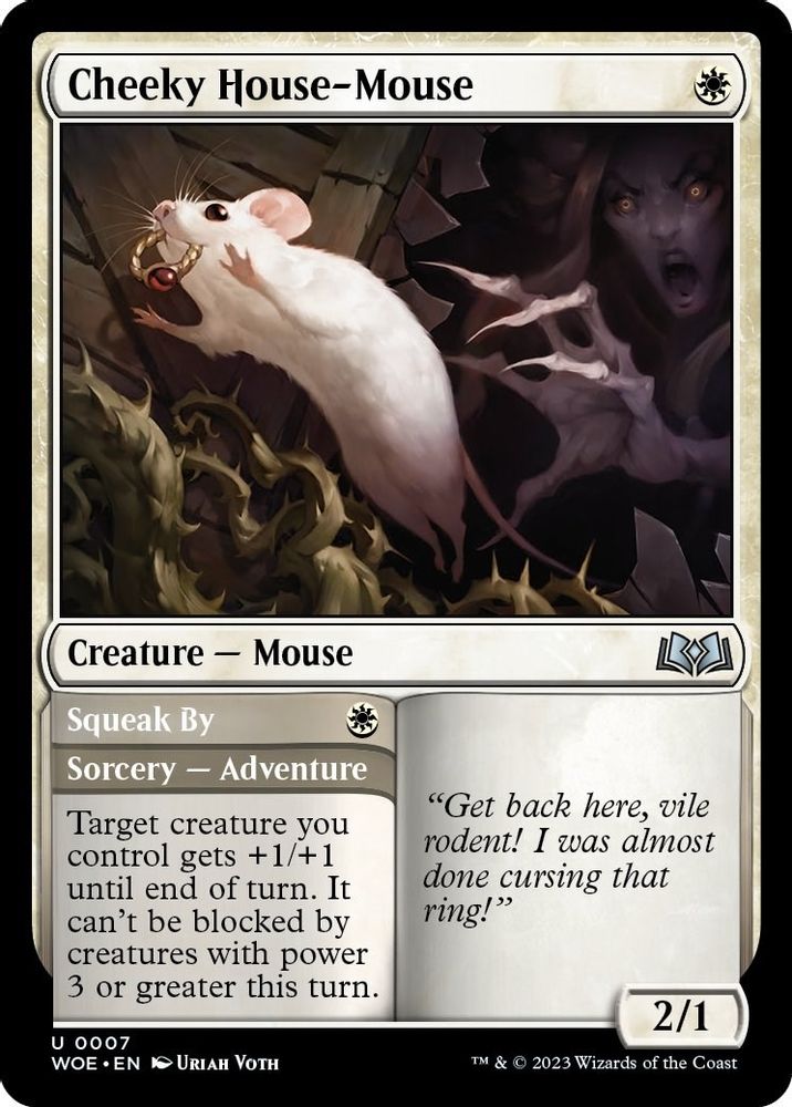 2023 Magic: The Gathering: Wilds of Eldraine (WOE) - Cheeky House Mouse (#7, Uncommon) (, Near Mint)