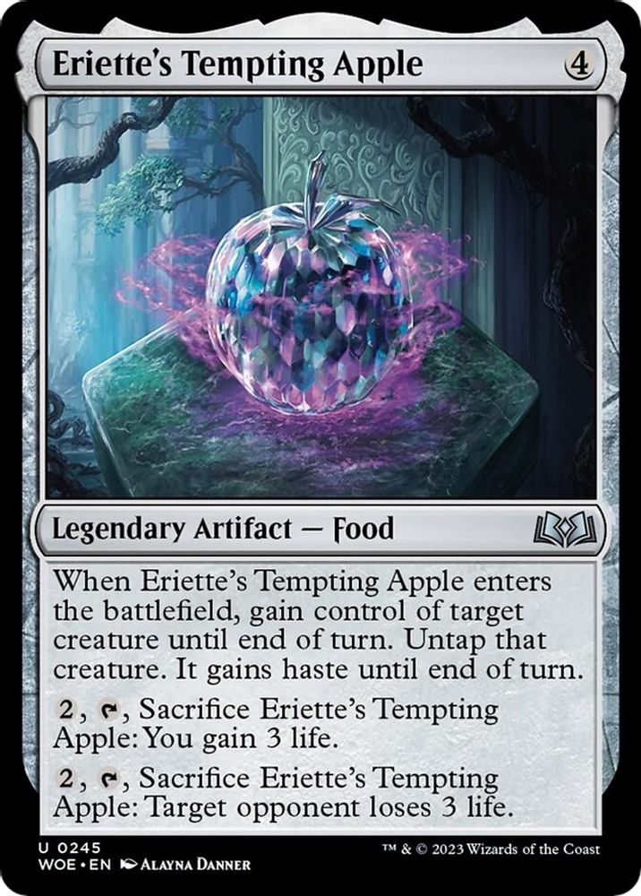 2023 Magic: The Gathering: Wilds of Eldraine (WOE) - Eriettes Tempting Apple (#245, Uncommon) (, Near Mint)