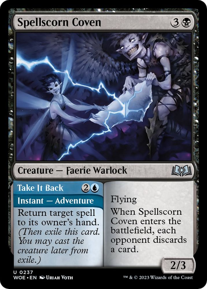 2023 Magic: The Gathering: Wilds of Eldraine (WOE) - Spellscorn Coven (#237, Uncommon) (, Near Mint)