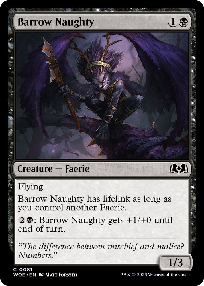 2023 Magic: The Gathering: Wilds of Eldraine (WOE) - Barrow Naughty (#81, Common) (, Near Mint)