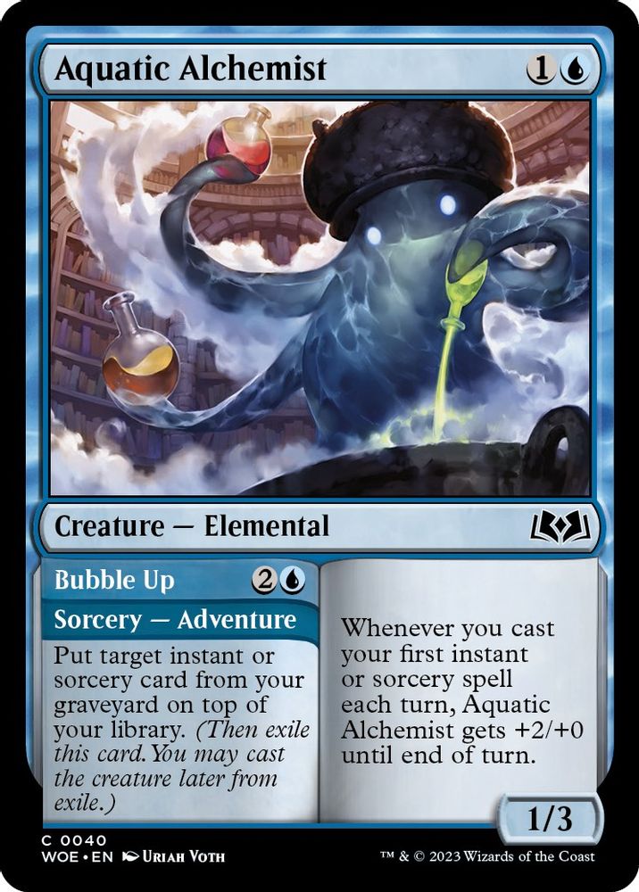 2023 Magic: The Gathering: Wilds of Eldraine (WOE) - Aquatic Alchemist (#40, Common) (, Near Mint)