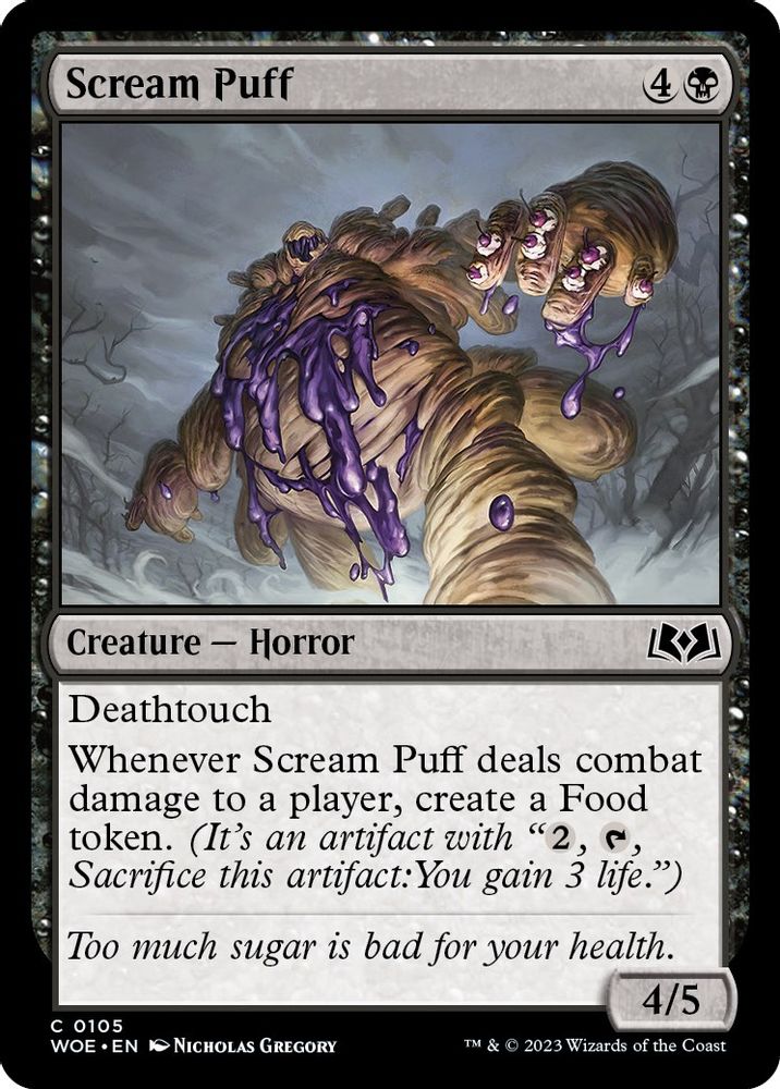 2023 Magic: The Gathering: Wilds of Eldraine (WOE) - Scream Puff (#105, Common)