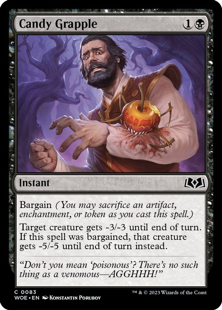 2023 Magic: The Gathering: Wilds of Eldraine (WOE) - Candy Grapple (#83, Common) (, Near Mint)