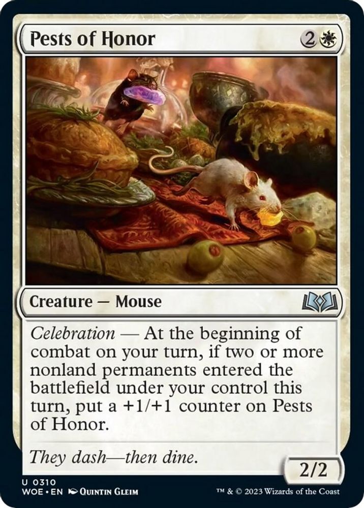 2023 Magic: The Gathering: Wilds of Eldraine (WOE) - Pests of Honor (#310, Uncommon) (, Near Mint)