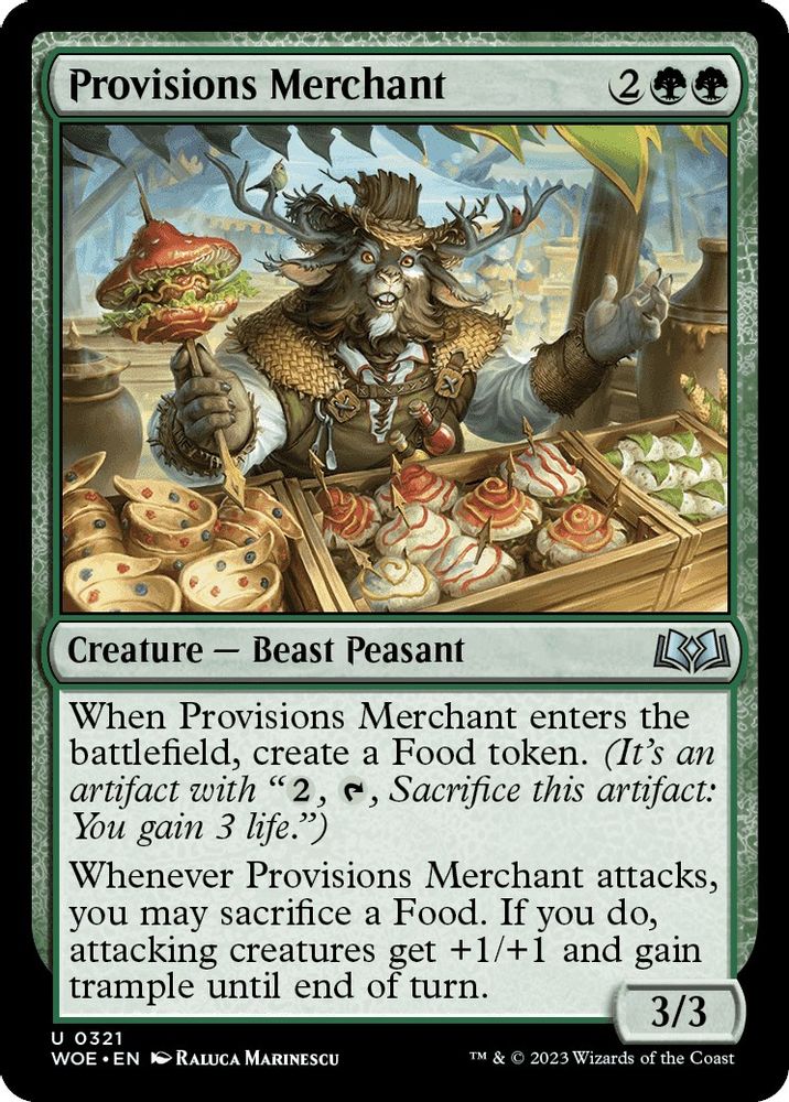 2023 Magic: The Gathering: Wilds of Eldraine (WOE) - Provisions Merchant (#321, Uncommon) (, Near Mint)