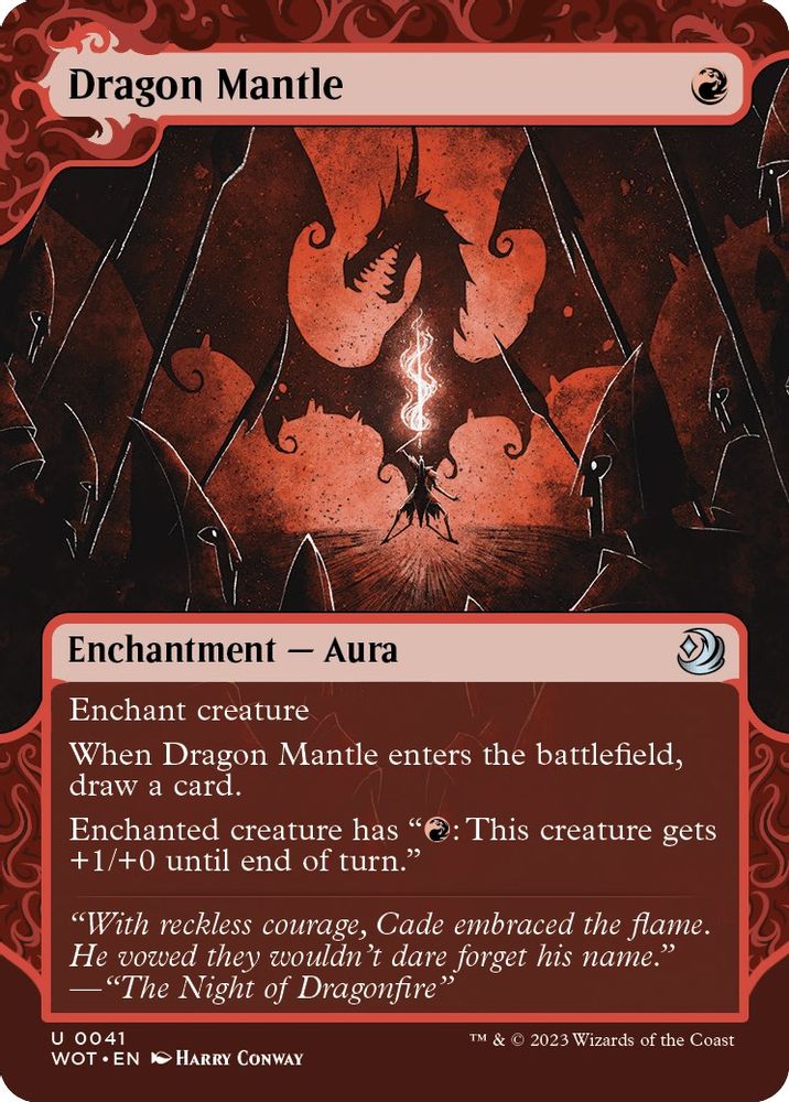 2023 Magic: The Gathering: Wilds of Eldraine: Enchanting Tales (WOT) - Dragon Mantle (#41, Uncommon) (, Near Mint)