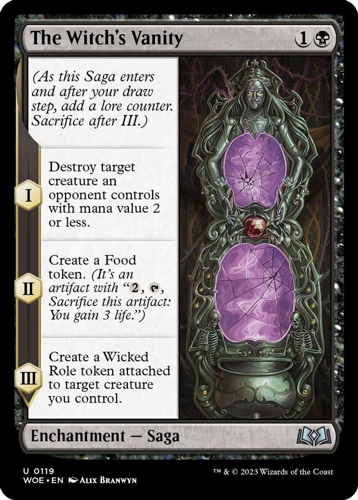 2023 Magic: The Gathering: Wilds of Eldraine (WOE) - The Witchs Vanity (#119, Uncommon)