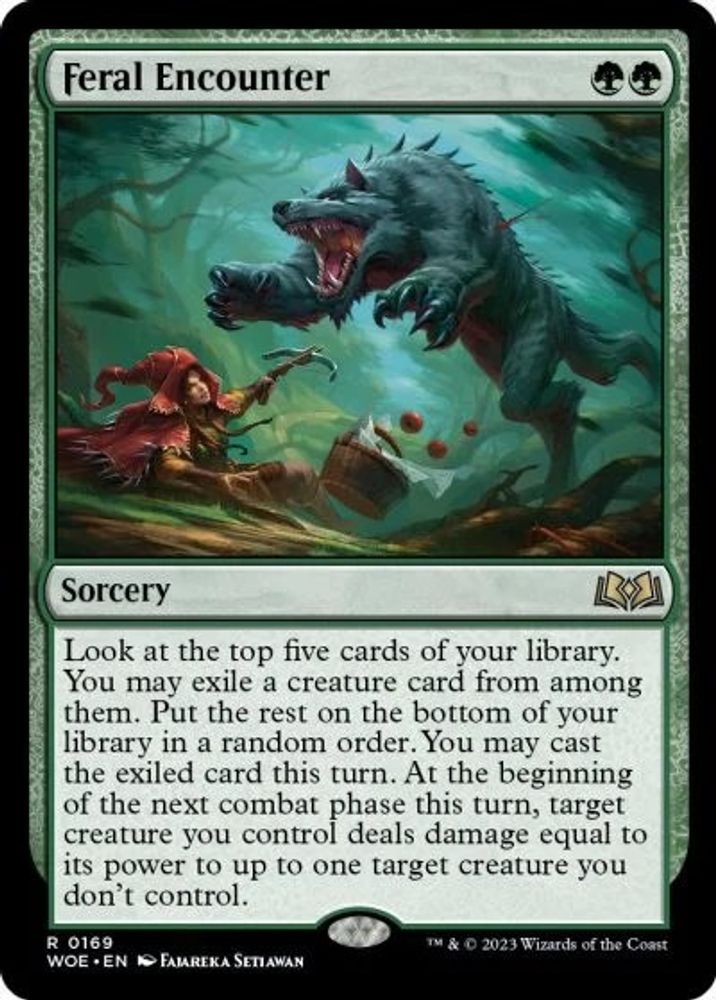 2023 Magic: The Gathering: Wilds of Eldraine (WOE) - Feral Encounter (#169, Rare) (, Near Mint)