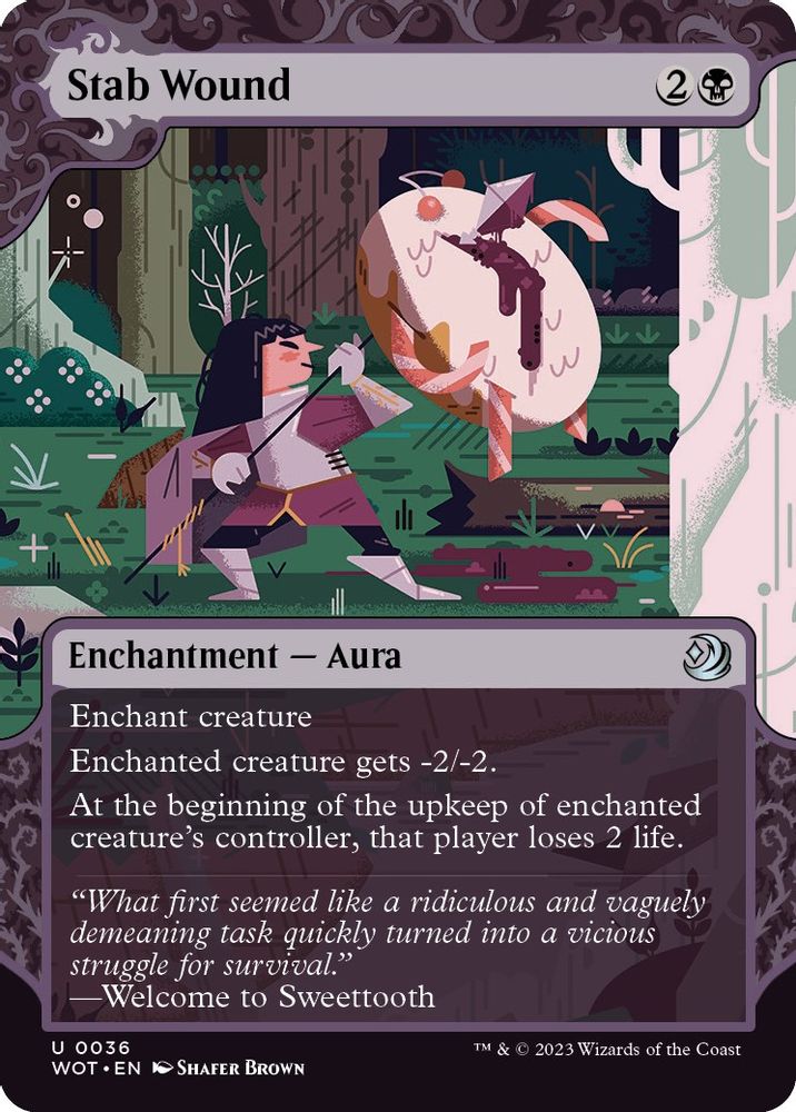 2023 Magic: The Gathering: Wilds of Eldraine: Enchanting Tales (WOT) - Stab Wound (#36, Uncommon) (, Near Mint)