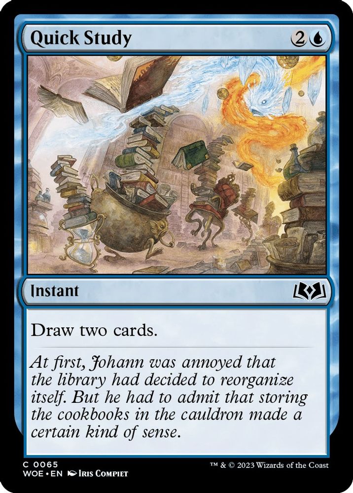 2023 Magic: The Gathering: Wilds of Eldraine (WOE) - Quick Study (#65, Common) (, Near Mint)