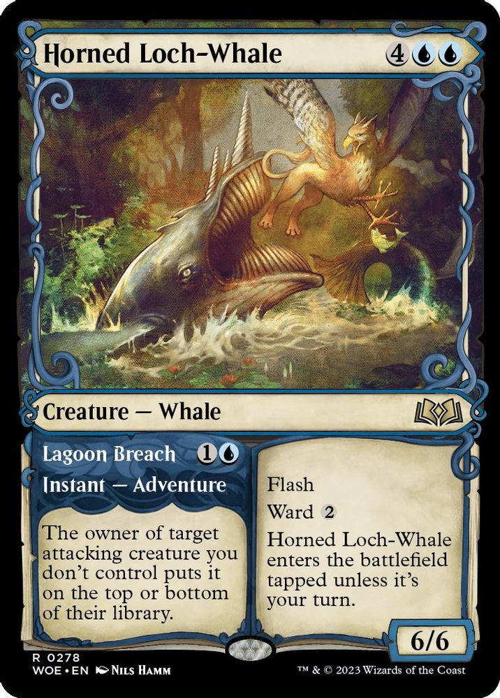 2023 Magic: The Gathering: Wilds of Eldraine (WOE) - Horned Loch Whale Showcase (#278, Rare) (, Near Mint)