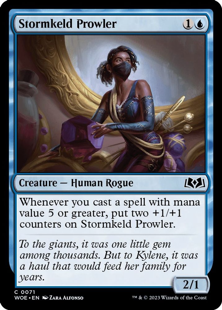 2023 Magic: The Gathering: Wilds of Eldraine (WOE) - Stormkeld Prowler (#71, Common)