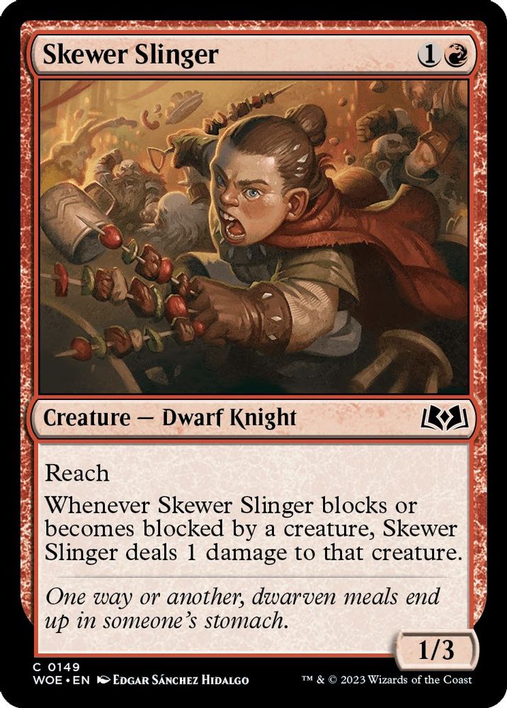 2023 Magic: The Gathering: Wilds of Eldraine (WOE) - Skewer Slinger (#149, Common) (, Near Mint)