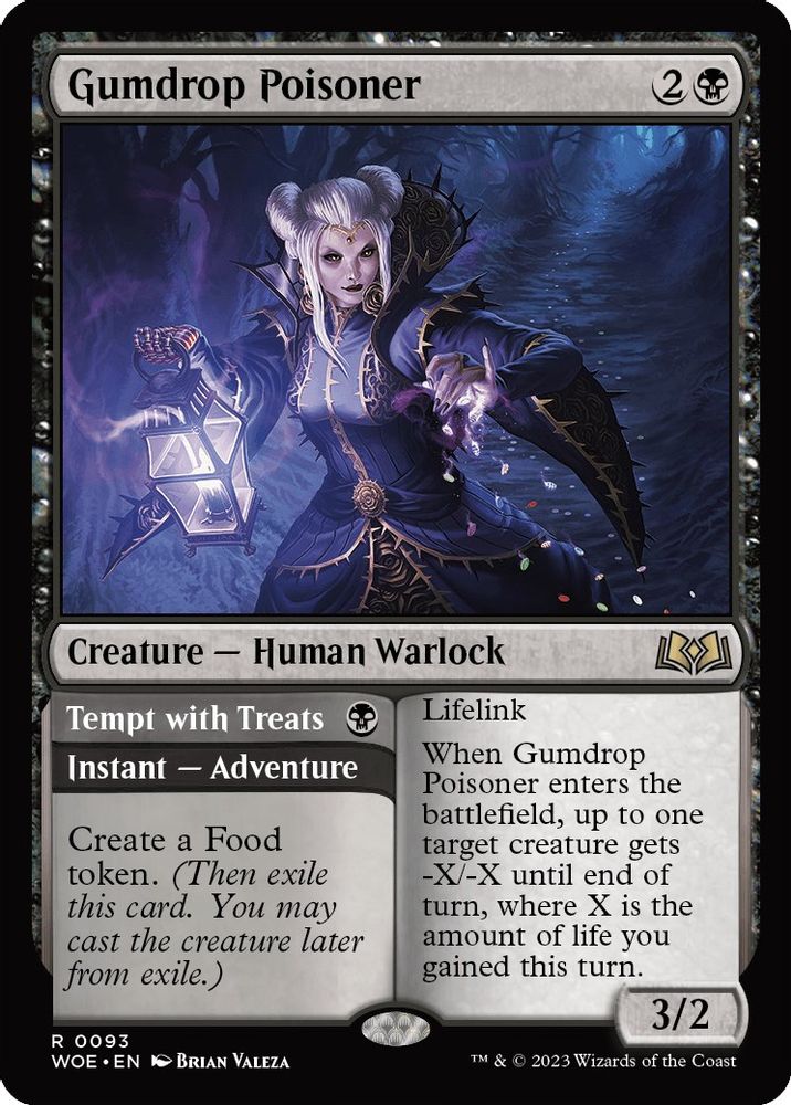 2023 Magic: The Gathering: Wilds of Eldraine (WOE) - Gumdrop Poisoner (#93, Rare) (Foil, Near Mint)