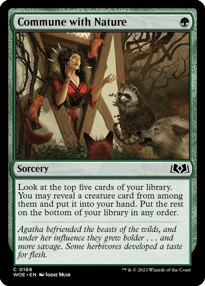 2023 Magic: The Gathering: Wilds of Eldraine (WOE) - Commune with Nature (#166, Common) (, Near Mint)