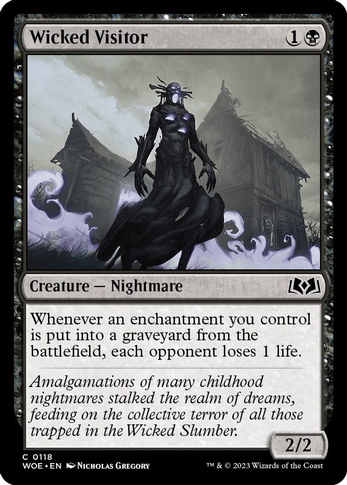 2023 Magic: The Gathering: Wilds of Eldraine (WOE) - Wicked Visitor (#118, Common) (, Near Mint)