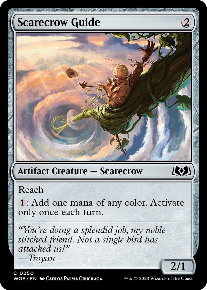 2023 Magic: The Gathering: Wilds of Eldraine (WOE) - Scarecrow Guide (#250, Common)