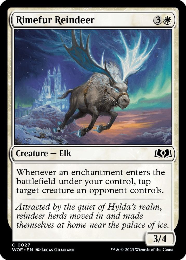 2023 Magic: The Gathering: Wilds of Eldraine (WOE) - Rimefur Reindeer (#27, Common)
