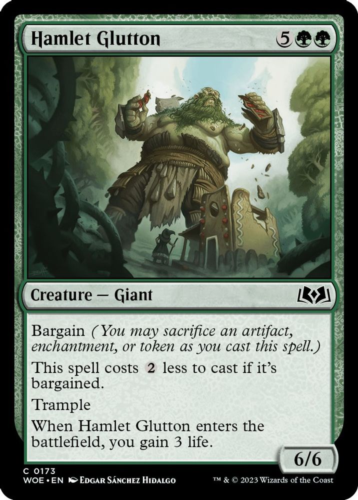 2023 Magic: The Gathering: Wilds of Eldraine (WOE) - Hamlet Glutton (#173, Common) (, Near Mint)