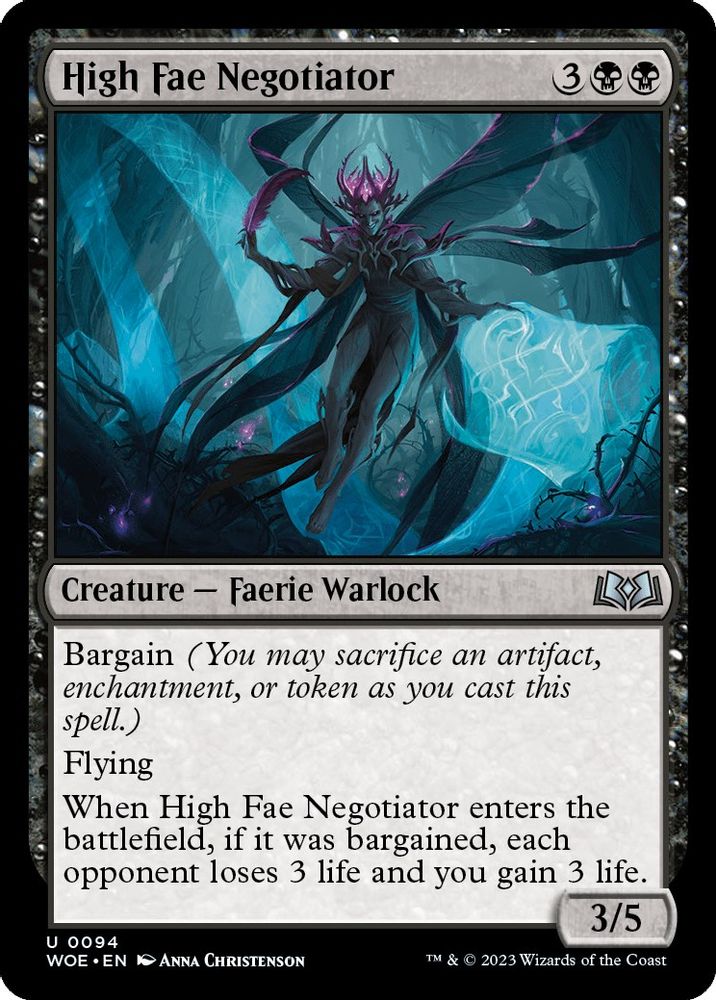 2023 Magic: The Gathering: Wilds of Eldraine (WOE) - High Fae Negotiator (#94, Uncommon) (, Near Mint)