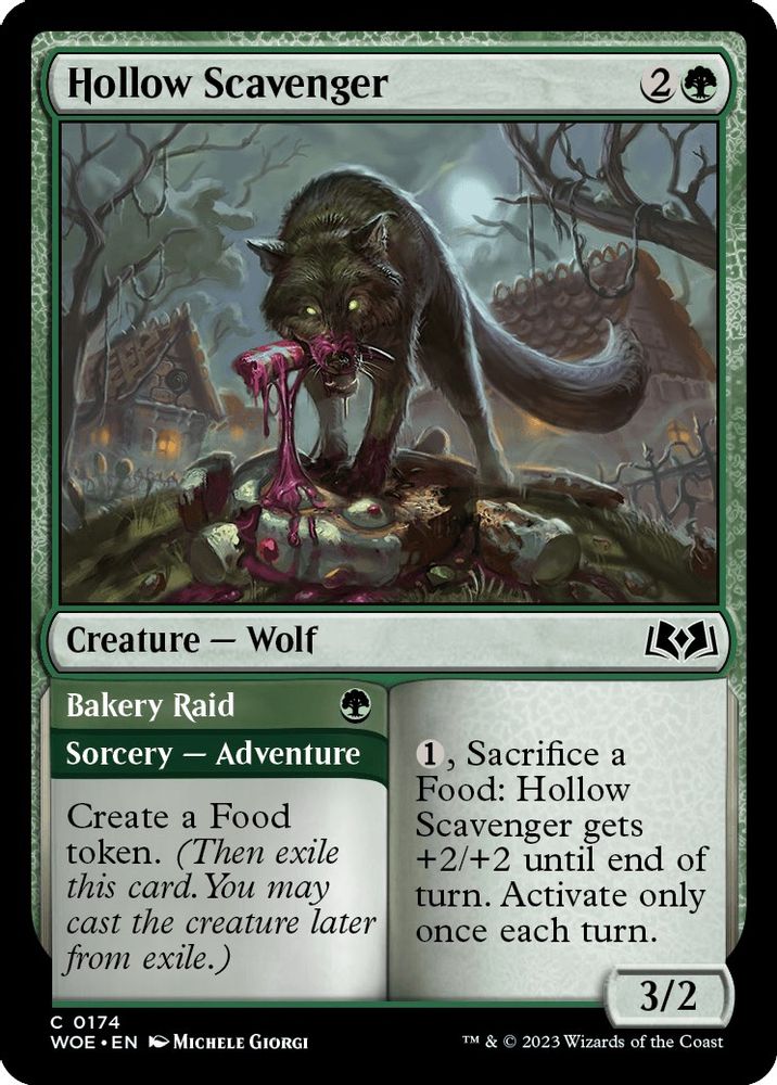 2023 Magic: The Gathering: Wilds of Eldraine (WOE) - Hollow Scavenger (#174, Common) (, Near Mint)