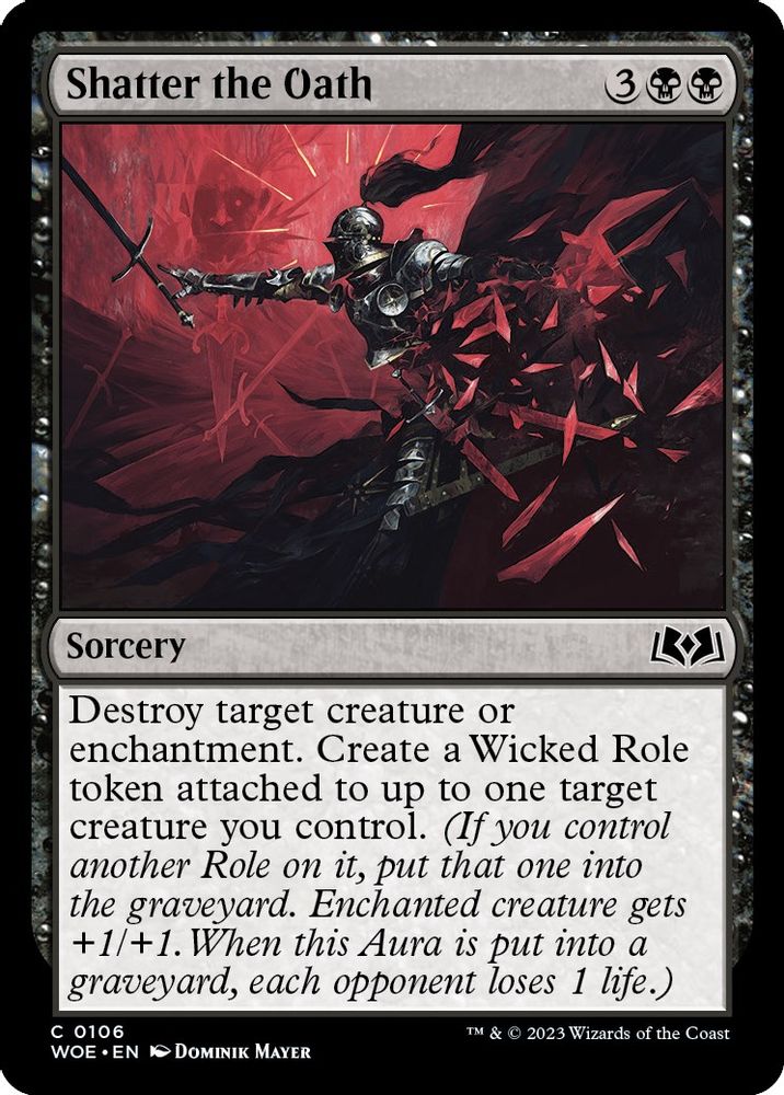 2023 Magic: The Gathering: Wilds of Eldraine (WOE) - Shatter the Oath (#106, Common) (, Near Mint)