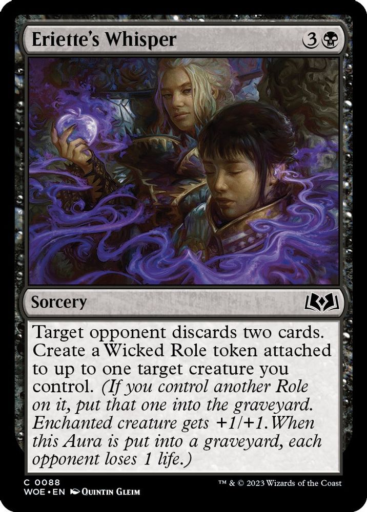 2023 Magic: The Gathering: Wilds of Eldraine (WOE) - Eriettes Whisper (#88, Common) (, Near Mint)