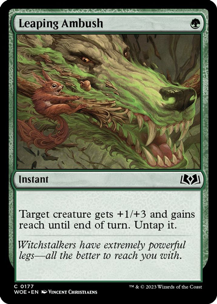 2023 Magic: The Gathering: Wilds of Eldraine (WOE) - Leaping Ambush (#177, Common)