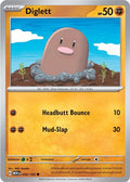 2023 Pokemon: SV: Scarlet & Violet 151 (MEW) - Diglett (#050/165, Common) (Reverse Holofoil, Near Mint)