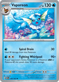 2023 Pokemon: SV: Scarlet & Violet 151 (MEW) - Vaporeon (#134/165, Rare) (Holofoil, Near Mint)