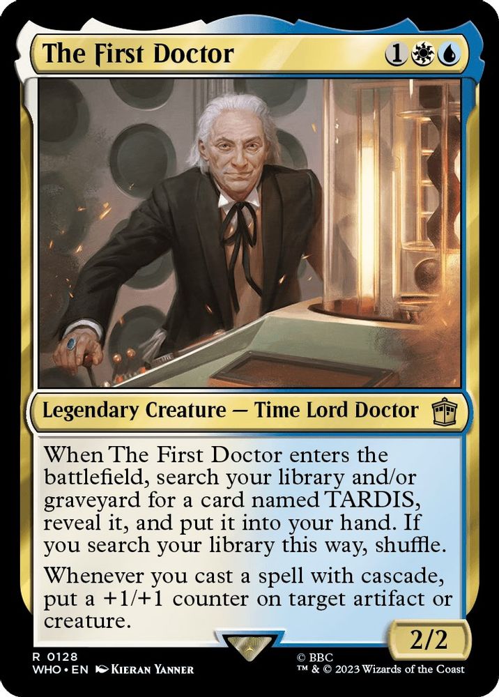 2023 Magic: The Gathering: Universes Beyond: Doctor Who (WHO) - The First Doctor (#128, Rare) (Foil, Near Mint)