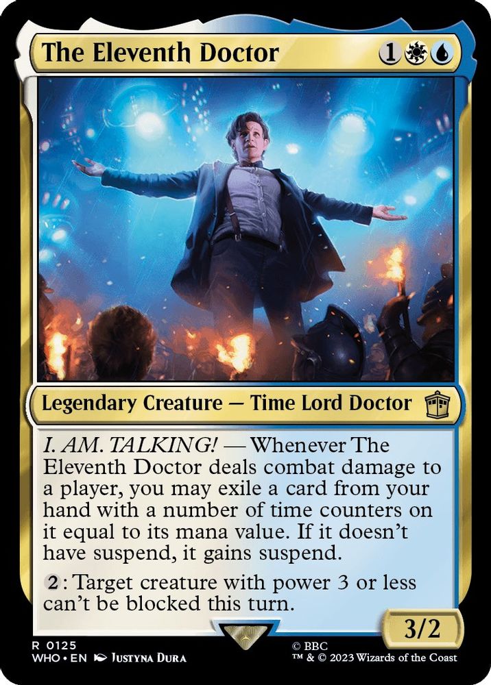 2023 Magic: The Gathering: Universes Beyond: Doctor Who (WHO) - The Eleventh Doctor (#125, Rare) (Foil, Near Mint)