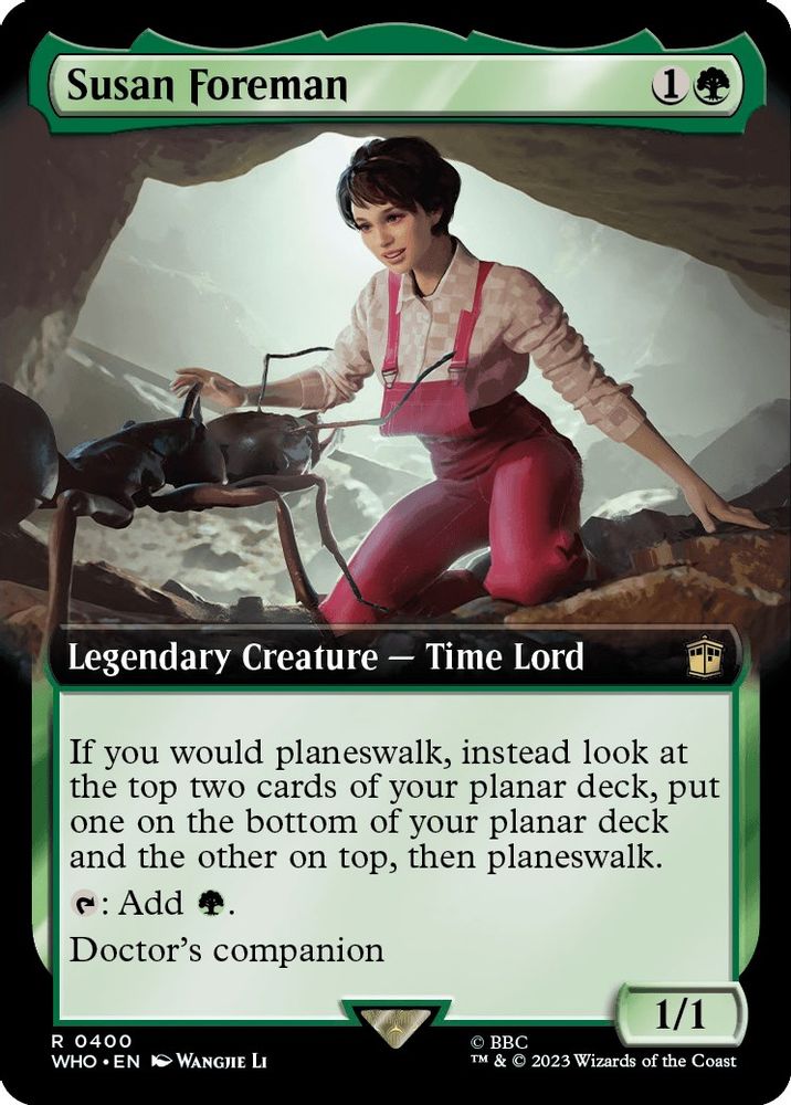 2023 Magic: The Gathering: Universes Beyond: Doctor Who (WHO) - Susan Foreman Extended Art (#400, Rare) (, Near Mint)