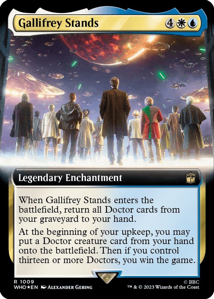2023 Magic: The Gathering: Universes Beyond: Doctor Who (WHO) - Gallifrey Stands Extended Art Surge Foil (#1009, Rare) (Foil, Near Mint)