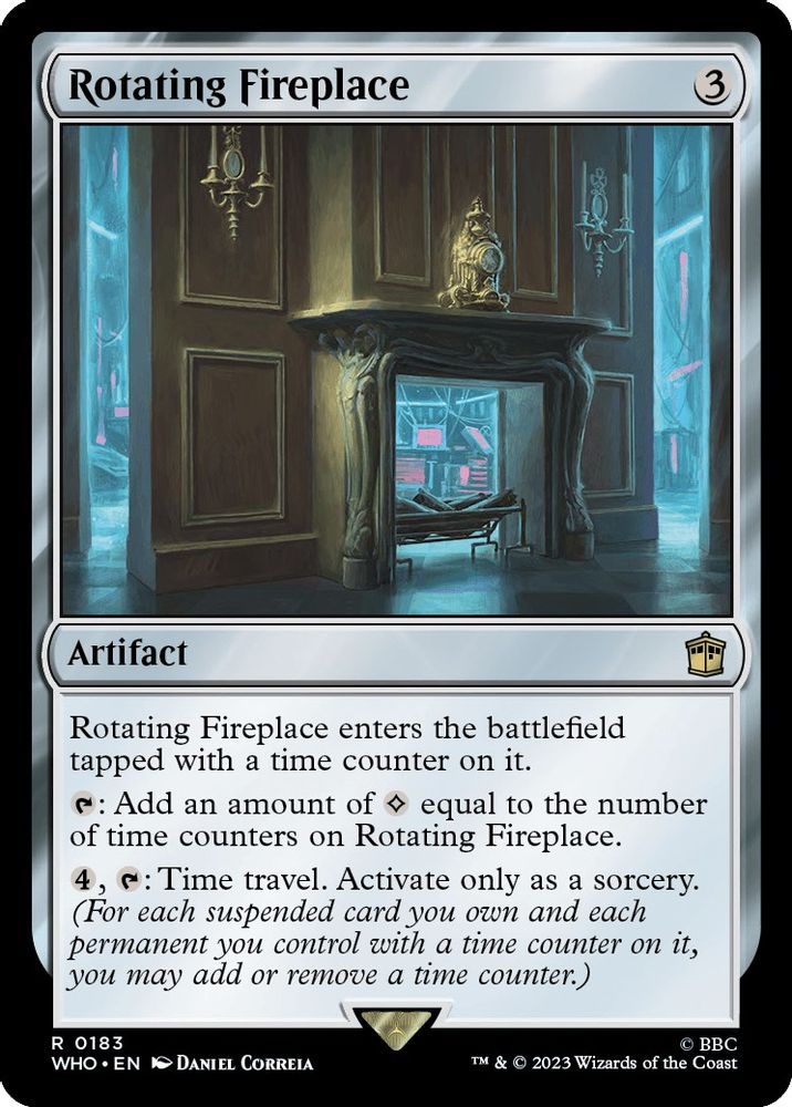 2023 Magic: The Gathering: Universes Beyond: Doctor Who (WHO) - Rotating Fireplace (#183, Rare) (Foil, Near Mint)