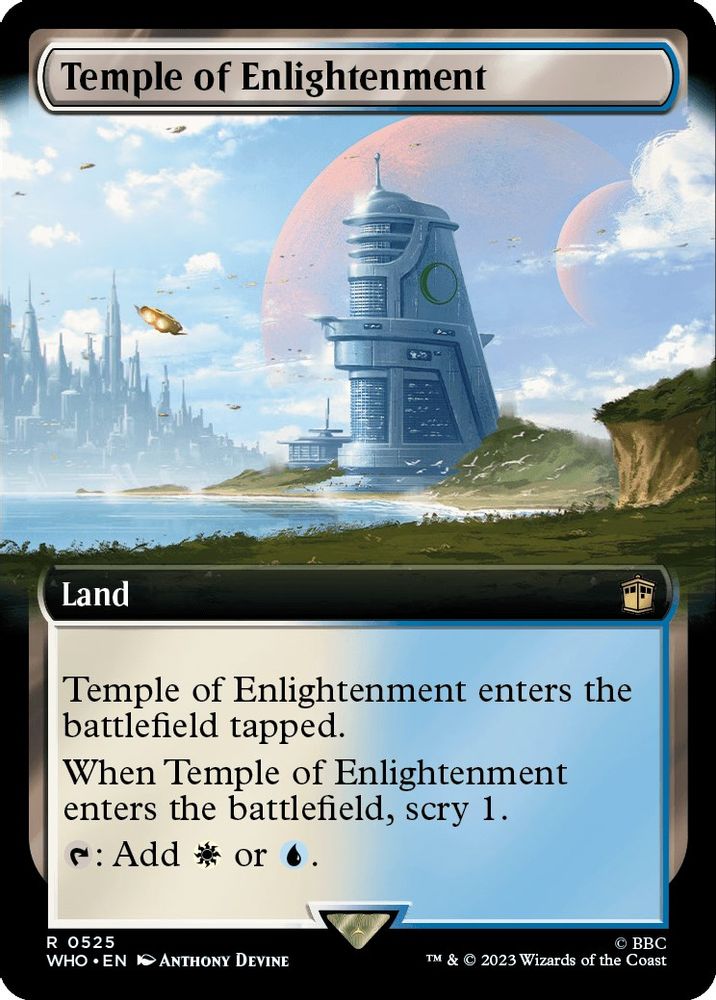 2023 Magic: The Gathering: Universes Beyond: Doctor Who (WHO) - Temple of Enlightenment Extended Art (#525, Rare)